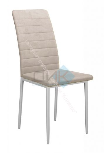 Стул DikLine ТЕКС каркас белый/ткань микровелюр B03 BEIGE