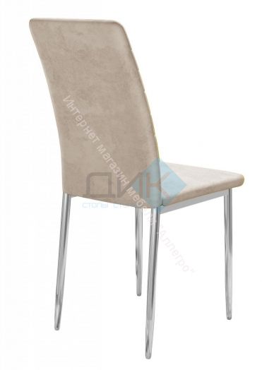 Стул DikLine ТЕКС каркас хром/ткань микровелюр B03 BEIGE