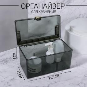 Органайзер для хранения, с ручкой, 21,5 ? 12 см, цвет зелёный/золотистый