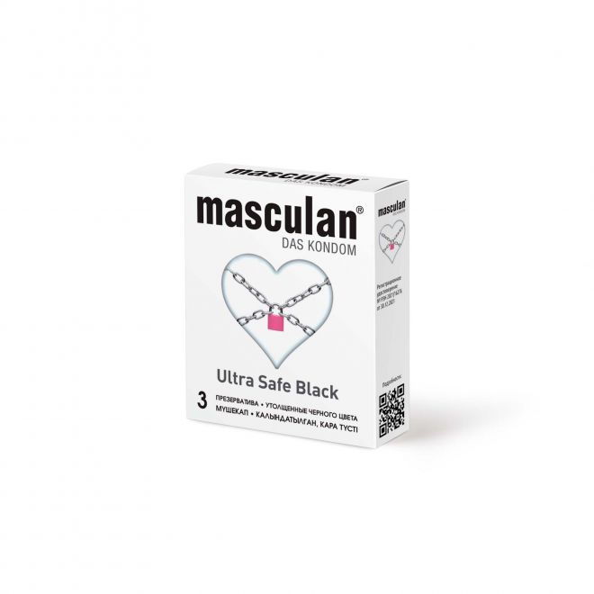 Презервативы Masculan 4 ultra safe black № 3 (ультрапрочные) 3 шт.