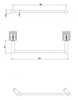 Gessi Riflessi Полотенцедержатель 37397 30 см схема 2