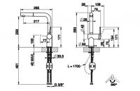 Смеситель для мойки Gessi Inedito 60431/60433 схема 3