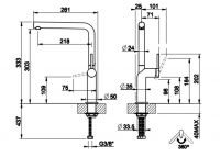 Cмеситель кухни Gessi Stelo 60309/60311 схема 3