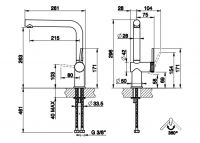 Смеситель кухонный Gessi Inedito 60461/60465 схема 3