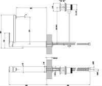 Gessi Trasparenze смеситель для раковины 34204 схема 2