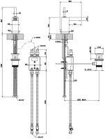 Каскадный смеситель Gessi Rettangolo Colour для раковины чаши 30902 схема 2