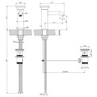 Смеситель для раковины Gessi Origini 66001 схема 2