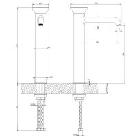 Смеситель высокий для раковины Gessi Origini 66004 схема 2