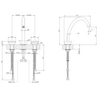 Смеситель для раковины Gessi Origini 66014 схема 2