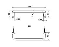 Gessi Goccia Полотенцедержатель 38097 30 см схема 2