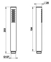 Ручной душ Gessi Bath-Shower316 54054 схема 2