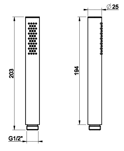 Ручной душ Gessi Bath-Shower316 54054 схема 2