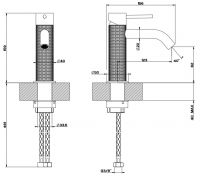 Gessi Meccanica смеситель для раковины 54202 схема 8