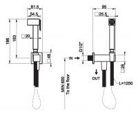 Гигиенический душ Gessi Rettangolo 20021 схема 2