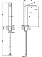 Смеситель Gessi Rettangolo K для раковины 53006 схема 6