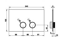 Кнопка смыва для инсталляции Gessi 54623 схема 2