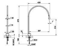 Излив для раковины Gessi Goccia 33853 схема 2