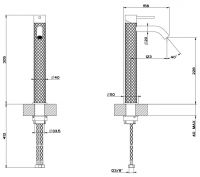 Смеситель для раковины Gessi Intreccio 54109 схема 2