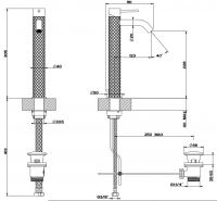 Gessi Intreccio смеситель для раковины 54104 схема 6