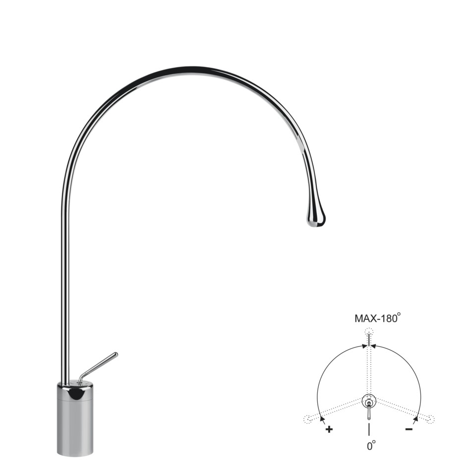 Смеситель для раковины Gessi Goccia 33808 схема 3