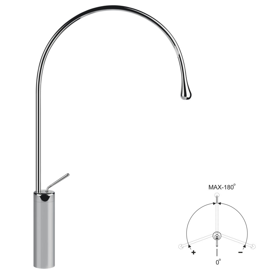 Смеситель для раковины Gessi Goccia 33811 схема 3