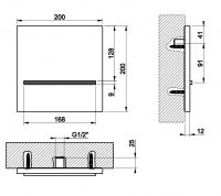 Каскадный излив для душа с удаленным управлением Gessi Cascata 20295 схема 2