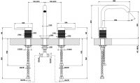 Gessi Trame смеситель для раковины 54312 схема 7