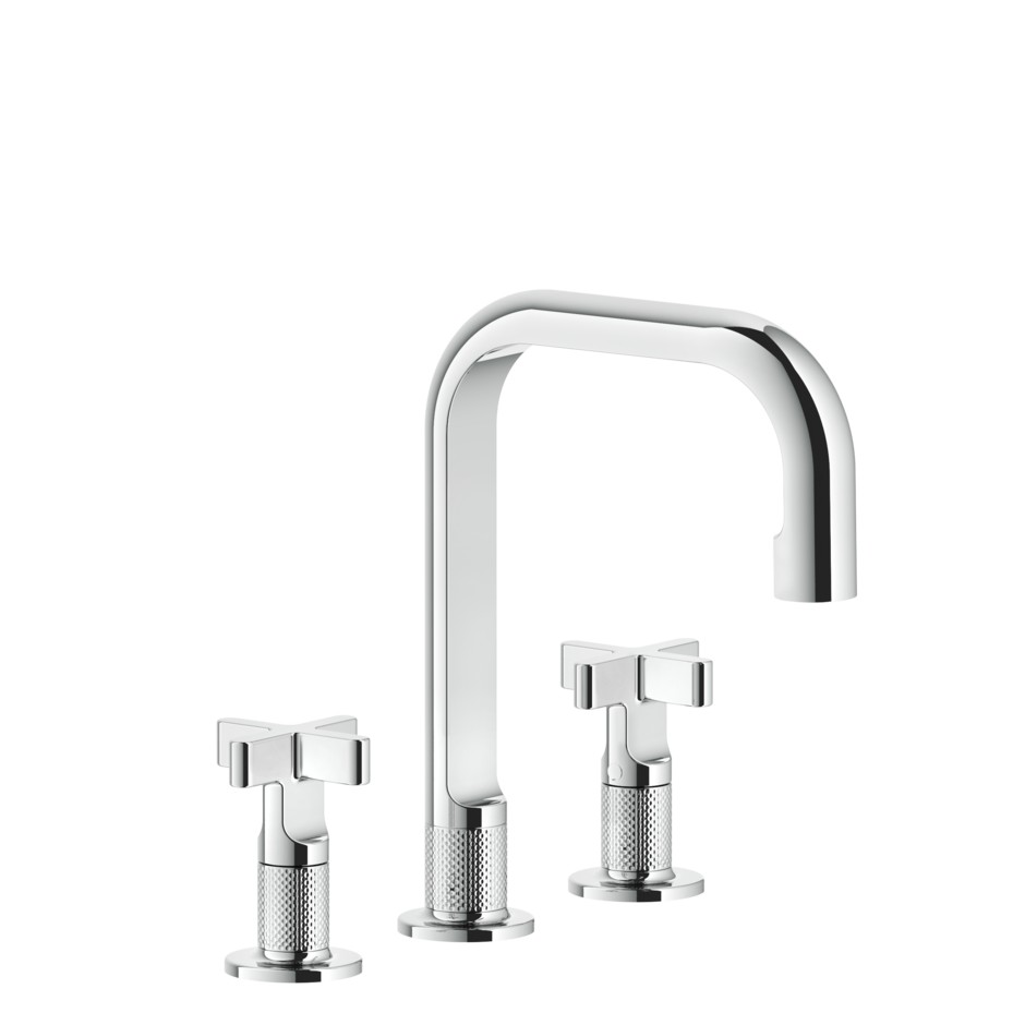 Двухвентильный смеситель для раковины Gessi Inciso + 58114 ФОТО