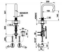 Смеситель для раковины Gessi Inciso 58023 схема 2
