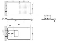 Тропический душ Gessi Tremillimetri 55х30 см 33081 схема 2