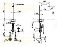 Смеситель для раковины Gessi Trame 54380 схема 2