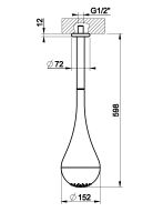 Тропический душ Gessi Goccia 33753 15,2х15,2 высота под заказ схема 2