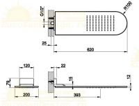 Тропический душ Gessi Cono 45163 39,3х20 схема 2