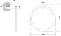 Gessi Rettangolo Кольцо для полотенец 20909 схема 10