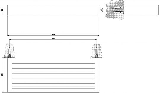 Gessi Rettangolo Полка для душа 20947 30 см схема 10