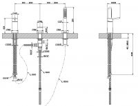 Gessi Goccia смеситель для ванны/душа 33638 схема 3
