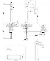 Gessi Mimi смеситель для раковины 11989 схема 3