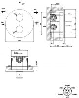 Gessi Goccia смеситель для ванны/душа 33846 схема 3