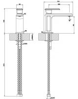 Gessi Eleganza смеситель для раковины 46002 схема 3
