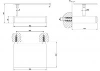 Gessi Eleganza держатель для туалетной бумаги 46449 схема 3