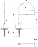 Gessi Goccia смеситель для раковины 33606 схема 3