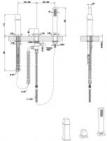 Gessi Mimi смеситель для ванны/душа 31143 схема 3