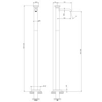 Напольный смеситель Gessi Origini 66095 схема 2