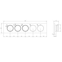 Смеситель термостатический Gessi Origini встроенный 66224 схема 2