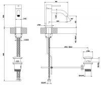 Gessi Flessa смеситель для раковины 54001 схема 9