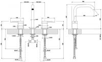 Gessi Flessa смеситель для раковины 54012 схема 6