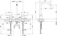 Смеситель для раковины Gessi Flessa 54011 схема 2