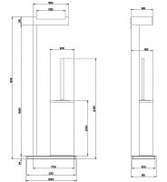 Gessi Rettangolo Комплект: Держатель для туалетной бумаги + ёршик 20934 схема 3
