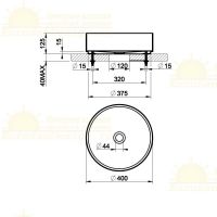 Раковина Gessi 316 54601 40х40 схема 14