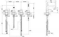 Смеситель для ванны и душа Gessi 316 54037 схема 8